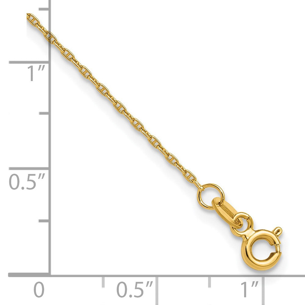 14K Gelbgold 1.05mm Mariners Glieder Kette Nan