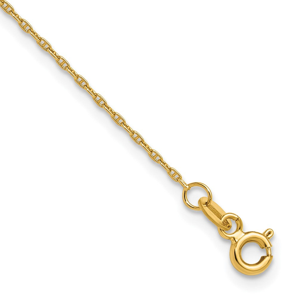 14K Gelbgold 1.05mm Mariners Glieder Kette Nan