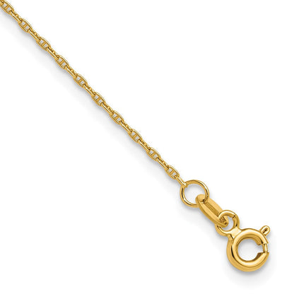 14K Gelbgold 1.05mm Mariners Glieder Kette Nan Armband