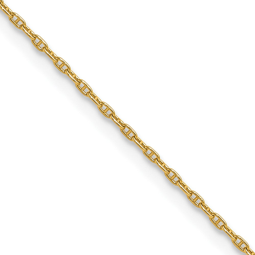 14K Gelbgold 1.05mm Mariners Glieder Halskette