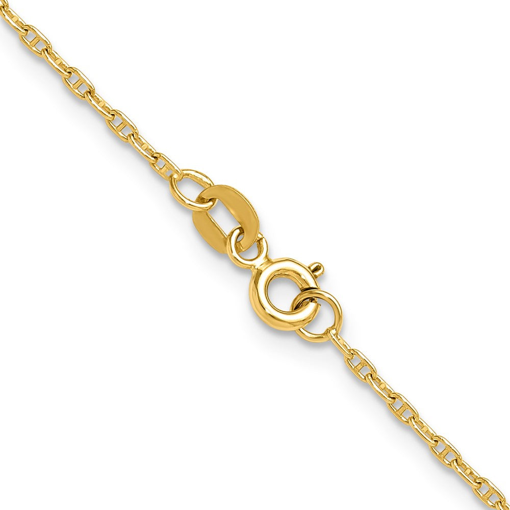 14K Gelbgold 1.5mm Mariners Glieder Halskette