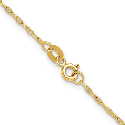 14K Gelbgold 1.5mm Mariners Glieder Halskette