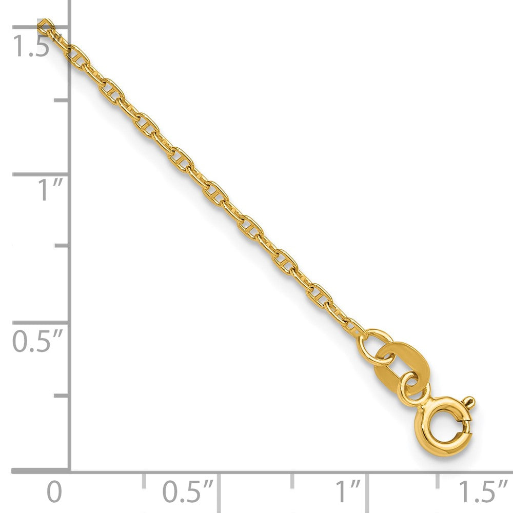 14K Gelbgold 1.5mm Mariners Glieder Gliederarmband