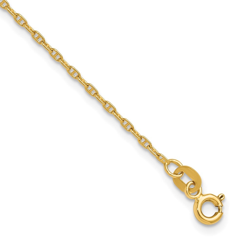 14K Gelbgold 1.5mm Mariners Glieder Gliederarmband