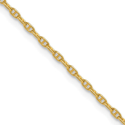 14K Gelbgold 1.5mm Mariners Glieder Halskette
