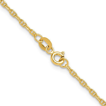 14K Gelbgold 1.8mm Mariners Glieder Halskette