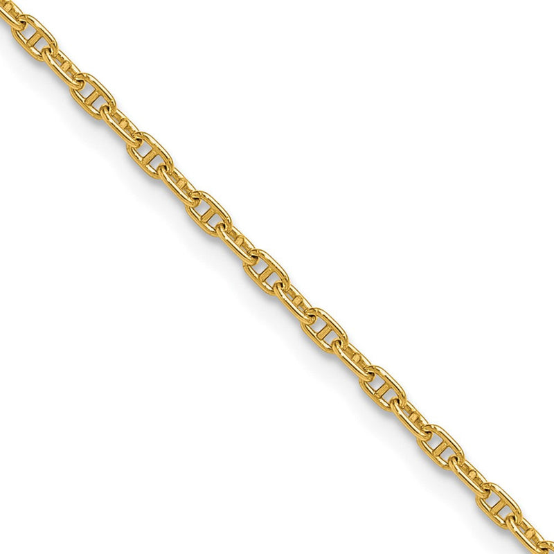 14K Gelbgold 1.8mm Mariners Glieder Halskette