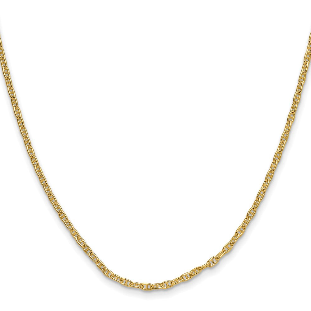 14K Gelbgold 2.35mm Mariners Glieder Halskette