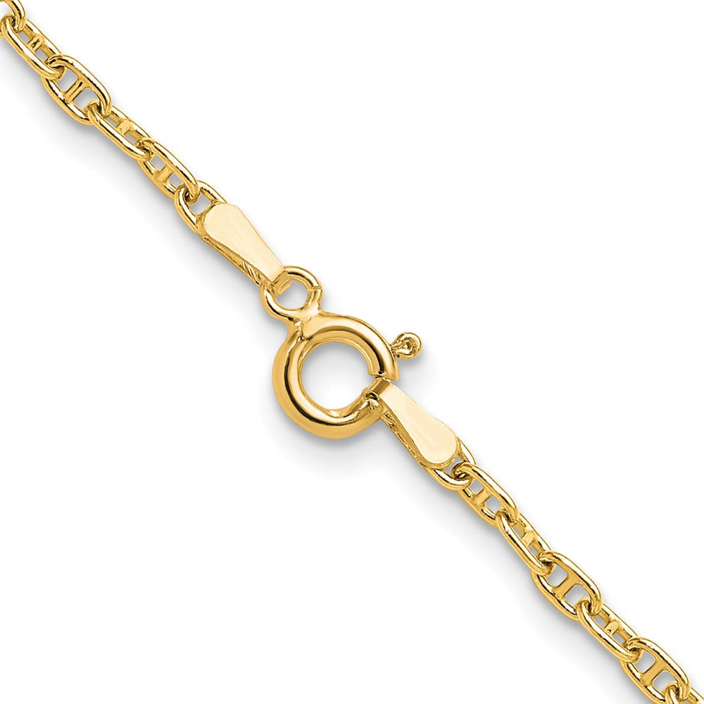 14K Gelbgold 2.35mm Mariners Glieder Halskette