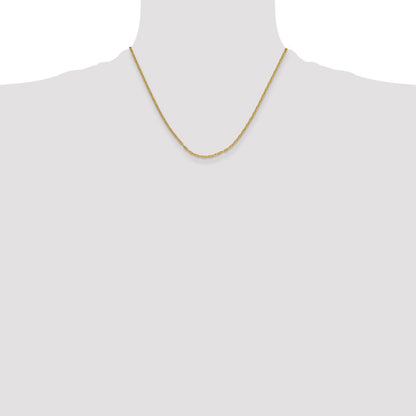 14K Gelbgold 2.35mm Mariners Glieder Halskette