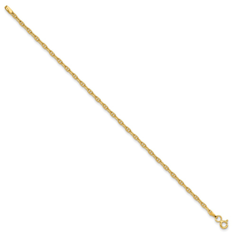 14K Gelbgold 2.35mm Mariners Glieder Gliederarmband