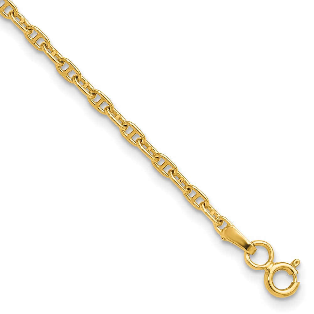 14K Gelbgold 2.35mm Mariners Glieder Gliederarmband