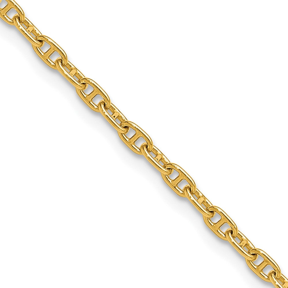 14K Gelbgold 2.35mm Mariners Glieder Halskette