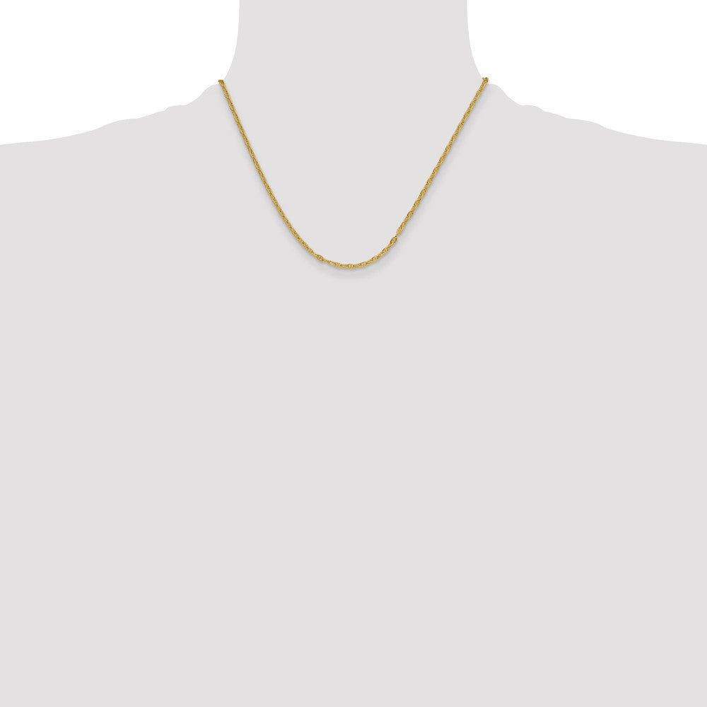 Massiv 14K Gelbgold 3.0mm Mariners Glieder Kette Nan Halskette