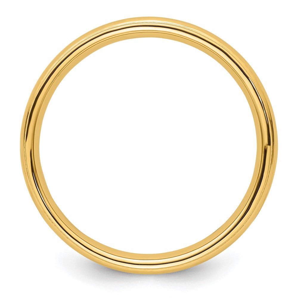 Ehering aus 10K Gelbgold, 4 mm, halbrund mit Milgrain, Komfort-Passform