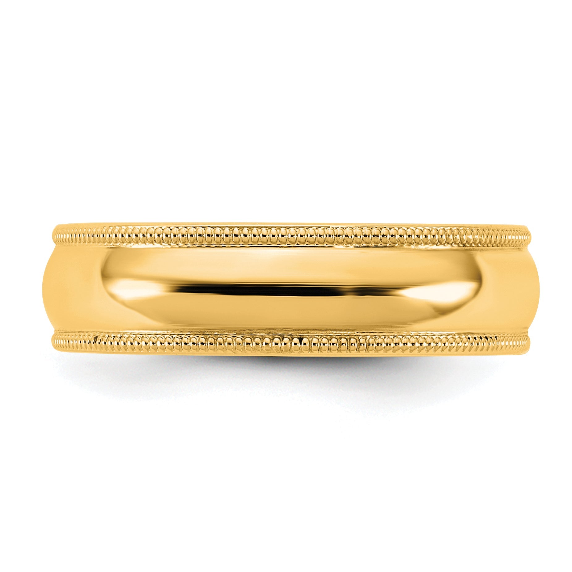 10K Gelbgold 10Ky 5,5mm Milgrain-Ehering mit Komfortpassform, Größe 4