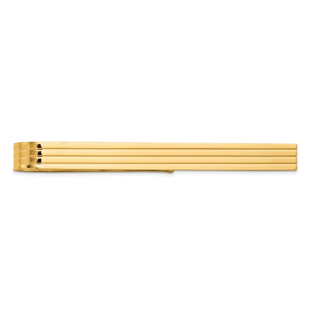 10K Gelbgold Herren Gerillt Krawatten Stab