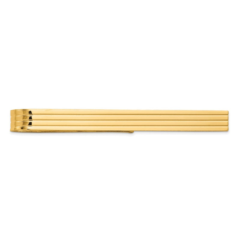 10K Gelbgold Herren Gerillt Krawatten Stab