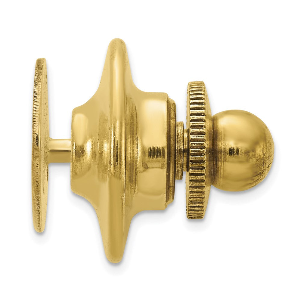 14K Gelbgold Herren Oval mit Line Design Krawatten Tac