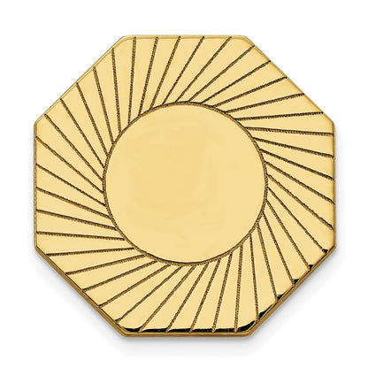 14K Gelbgold Herren Gerillt Design Krawatten Tac
