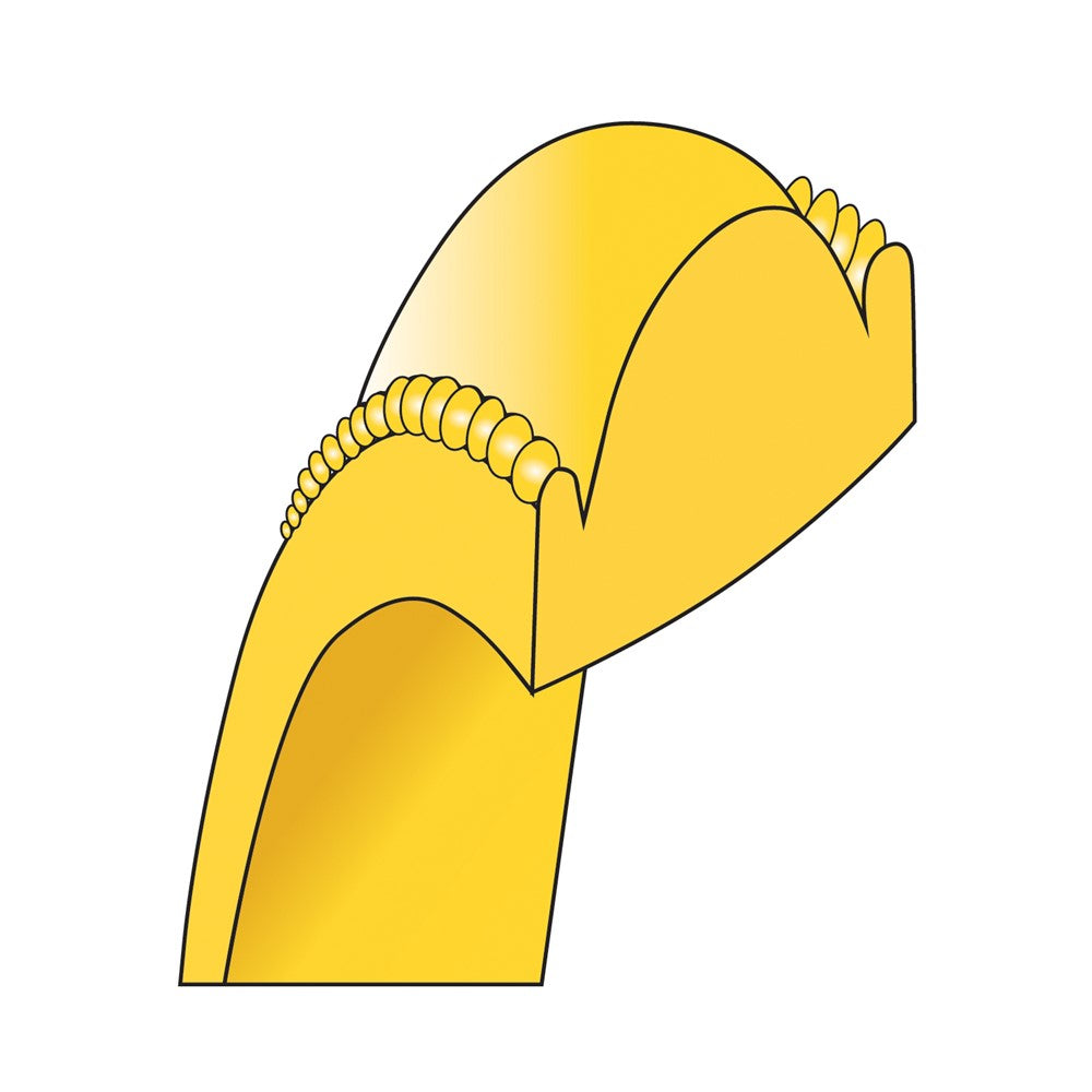 10K Gelbgold 7 mm Ehering mit Milgrain-Kante und Komfortpassform, Größe 6
