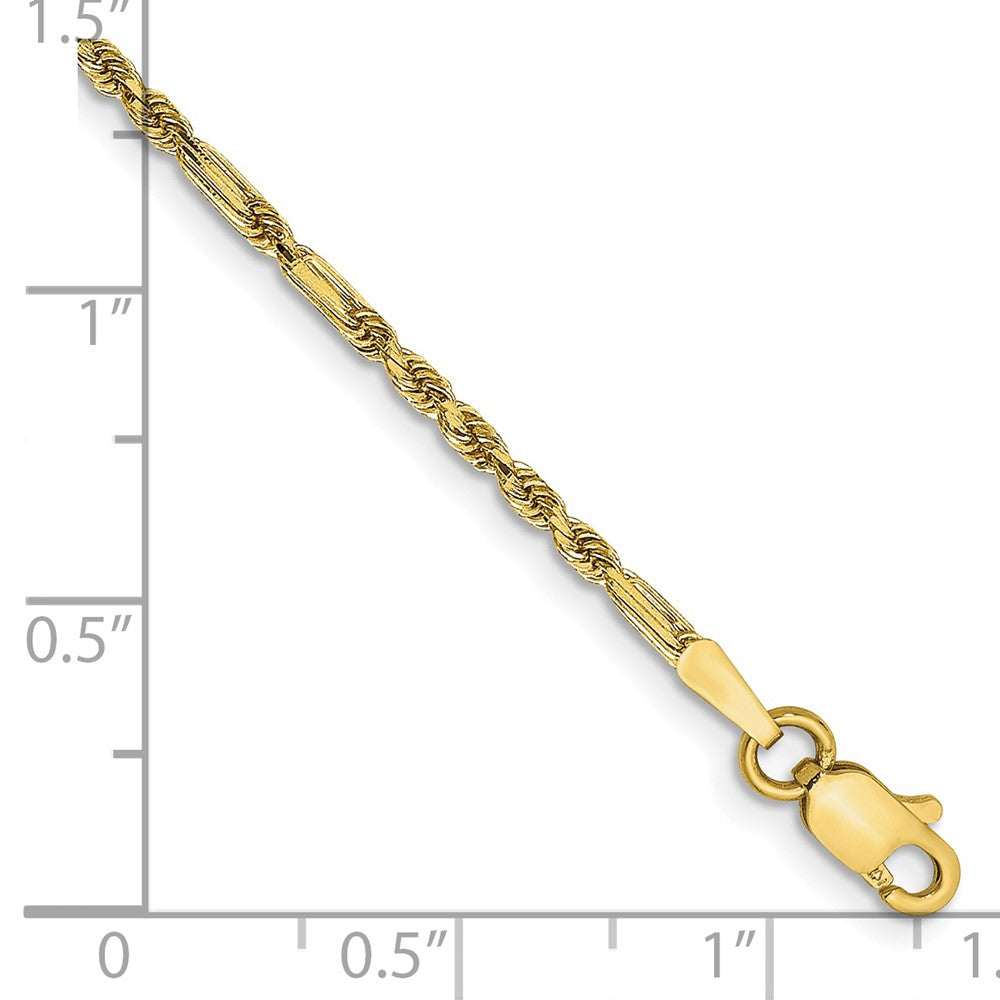 14K Gelbgold 1.8mm Diamantiert Milano Kordel mit Karabinerverschluss Gliederarmband