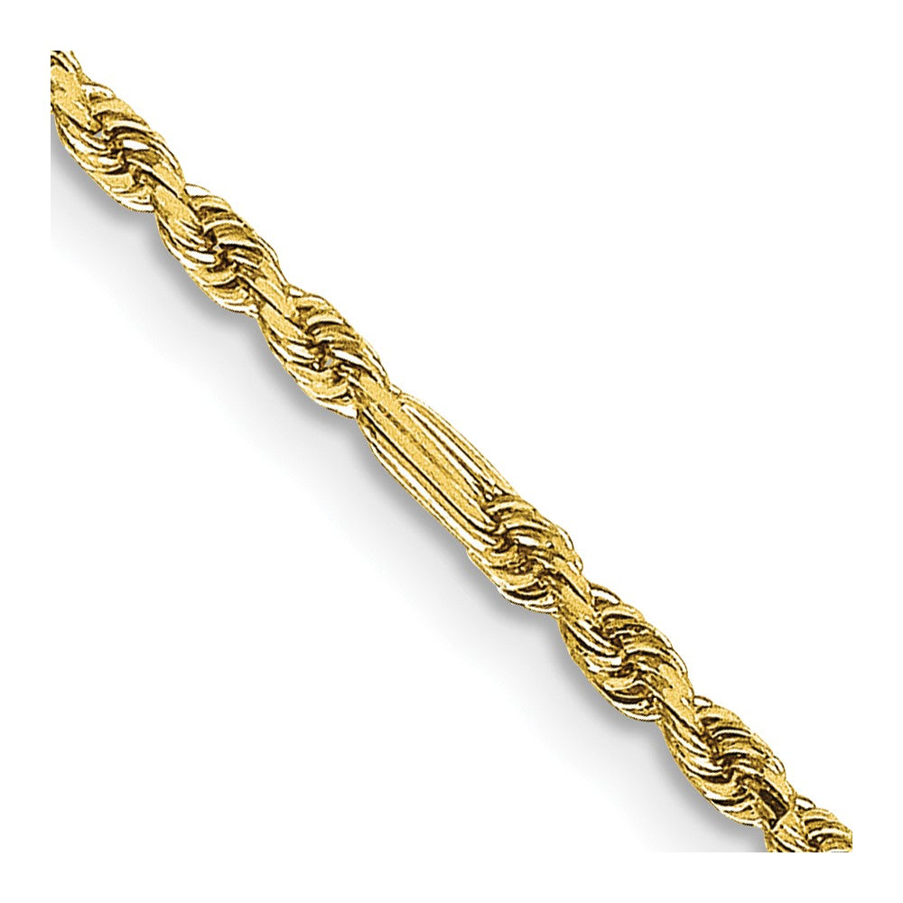 14K Gelbgold 1.8mm Diamantiert Milano Kordel mit Karabinerverschluss Halskette