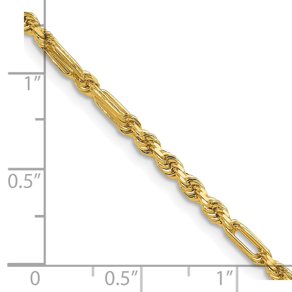 14K Gelbgold 2.75mm Diamantiert Milano Kordel Gliederarmband