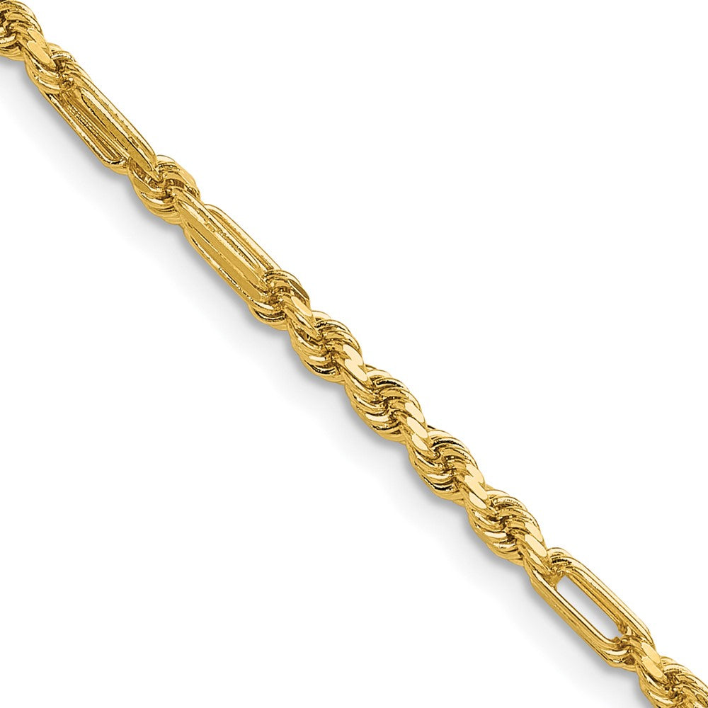 14K Gelbgold 2.75mm Diamantiert Milano Kordel Halskette