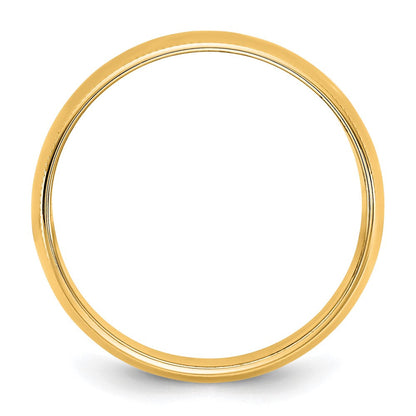 10K Gelbgold 10Ky 8mm Leichter Milgrain Halbrund-Ring, Größe 9