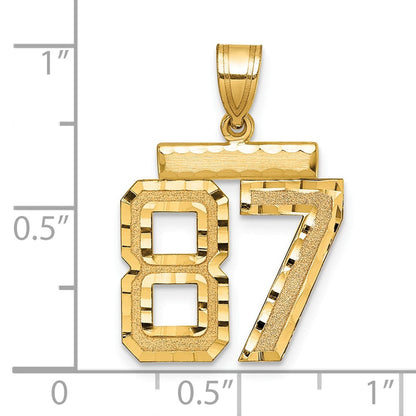 14K Gelbgold Diamantierter Charm „Zahl 58", Mittelgröße