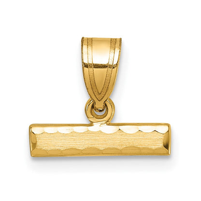 14K Gelbgold Mittel Diamantiert Oberteil Charm