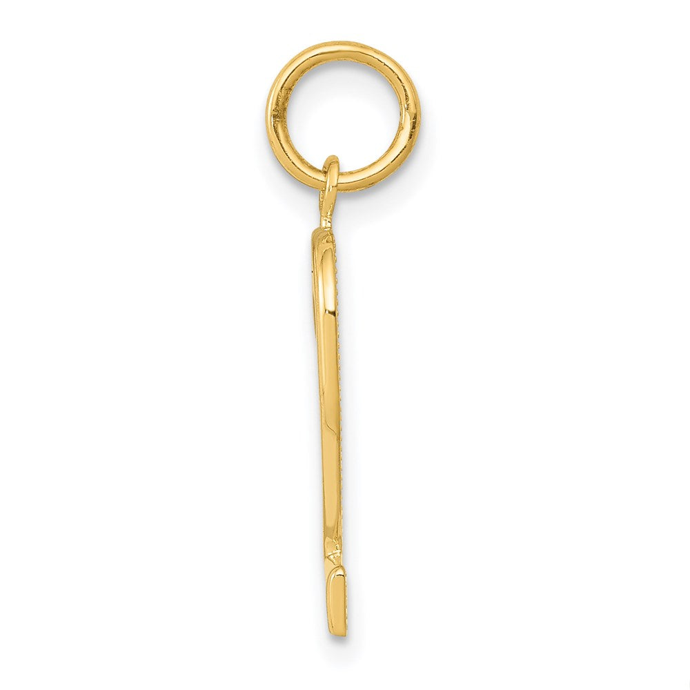 14K Gelbgold Mittel Poliert Zahl 2 Charm