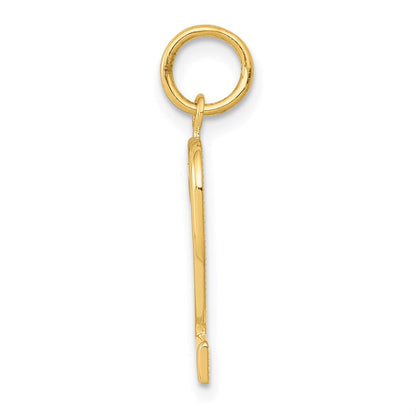 14K Gelbgold Mittel Poliert Zahl 2 Charm