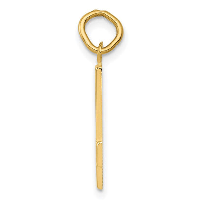 14K Gelbgold Mittel Poliert Zahl 4 Charm