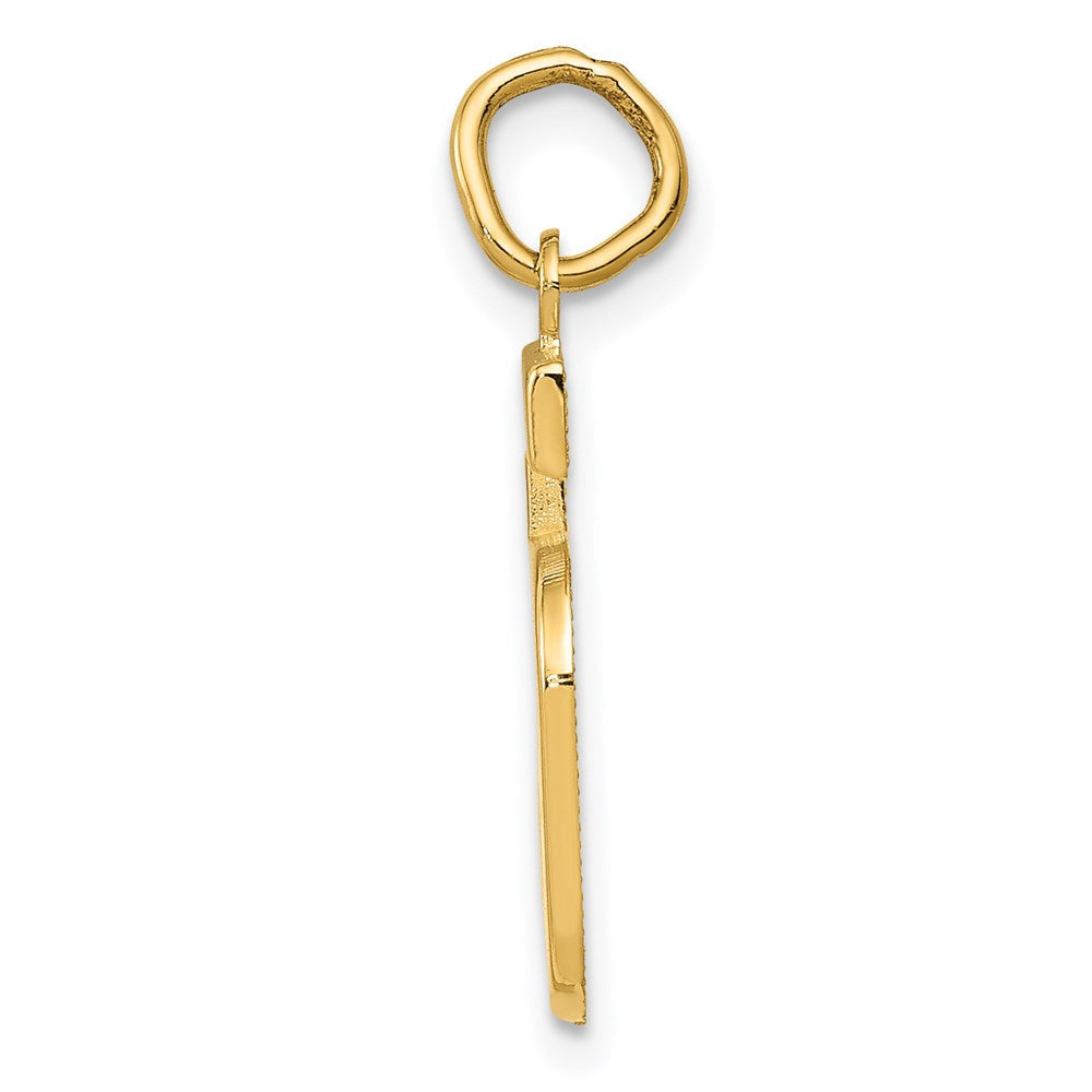 14K Gelbgold Charm „Zahl 5" mittelgroß, poliert