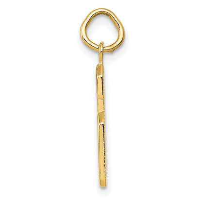 14K Gelbgold Charm „Zahl 6“, mittelgroß, poliert