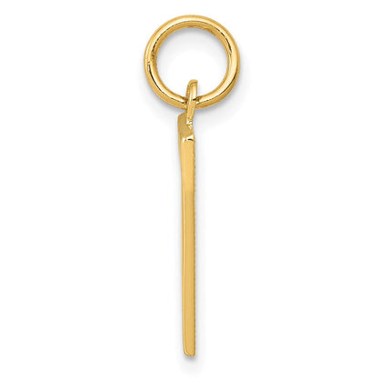 14K Gelbgold Mittel Poliert Zahl 7 Charm