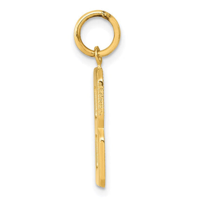 14K Gelbgold Charm „Zahl 8“, mittelgroß, poliert