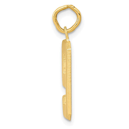 14K Gelbgold Charm „Zahl 9“, mittelgroß, poliert