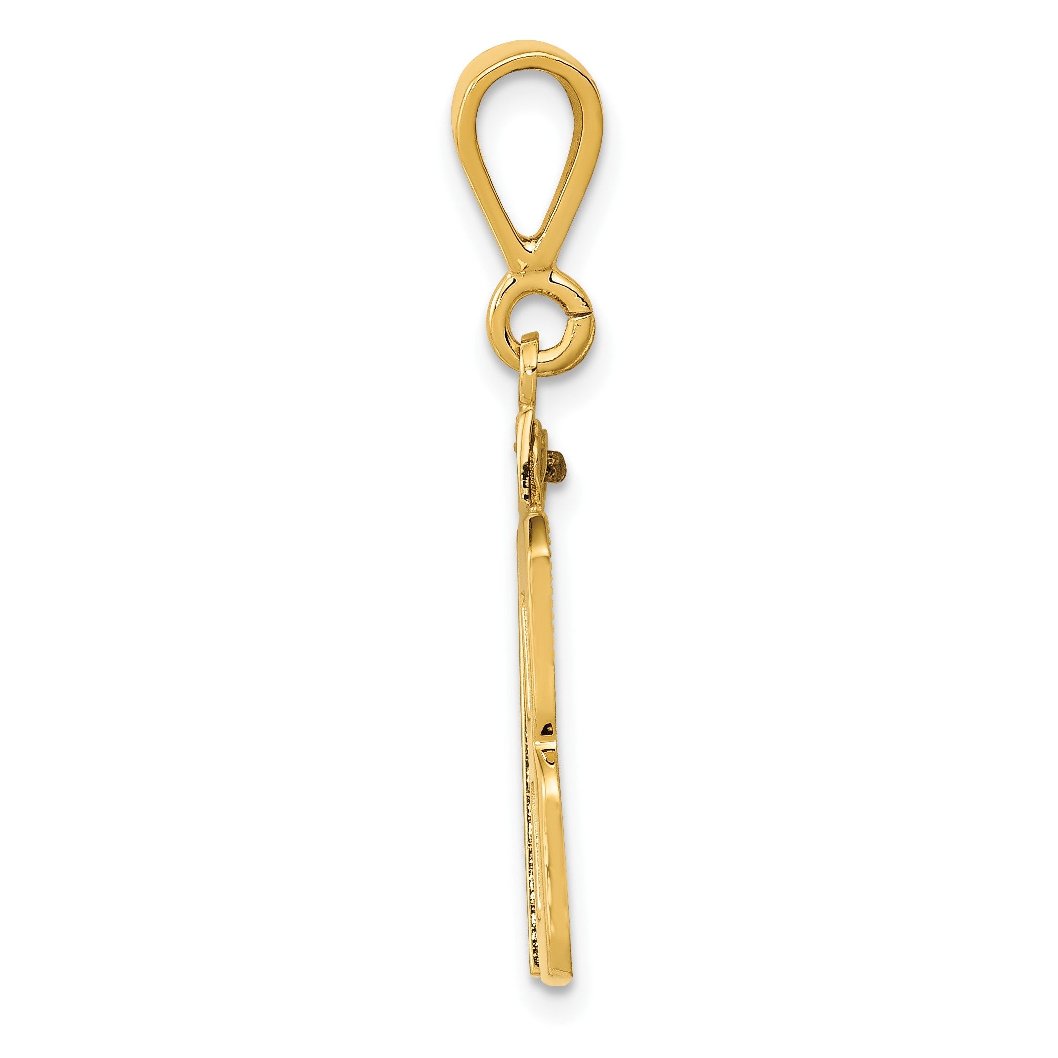 14K Gelbgold Charm „Zahl 18", mittelgroß, poliert