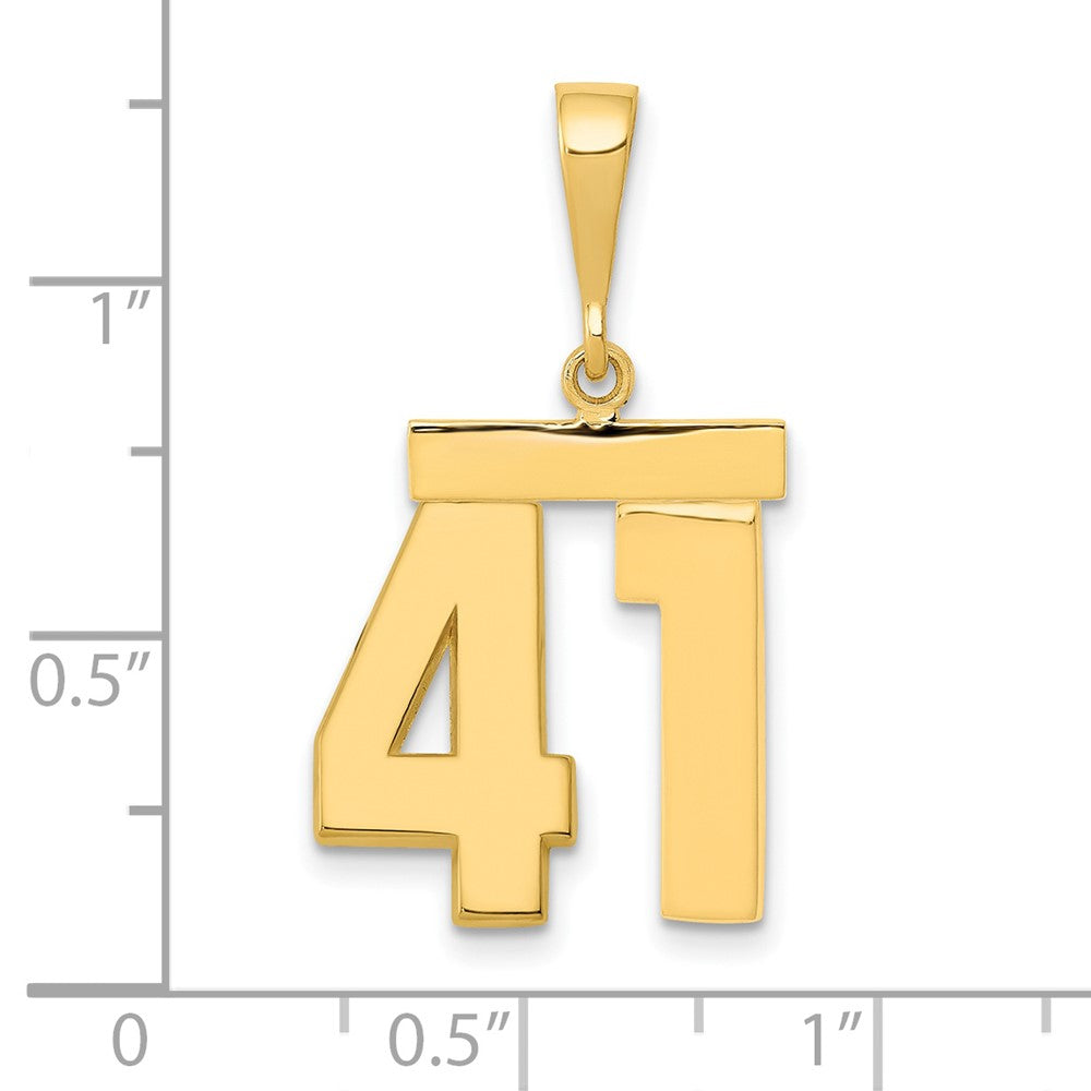 41er Charm, poliert, 14K Gelbgold