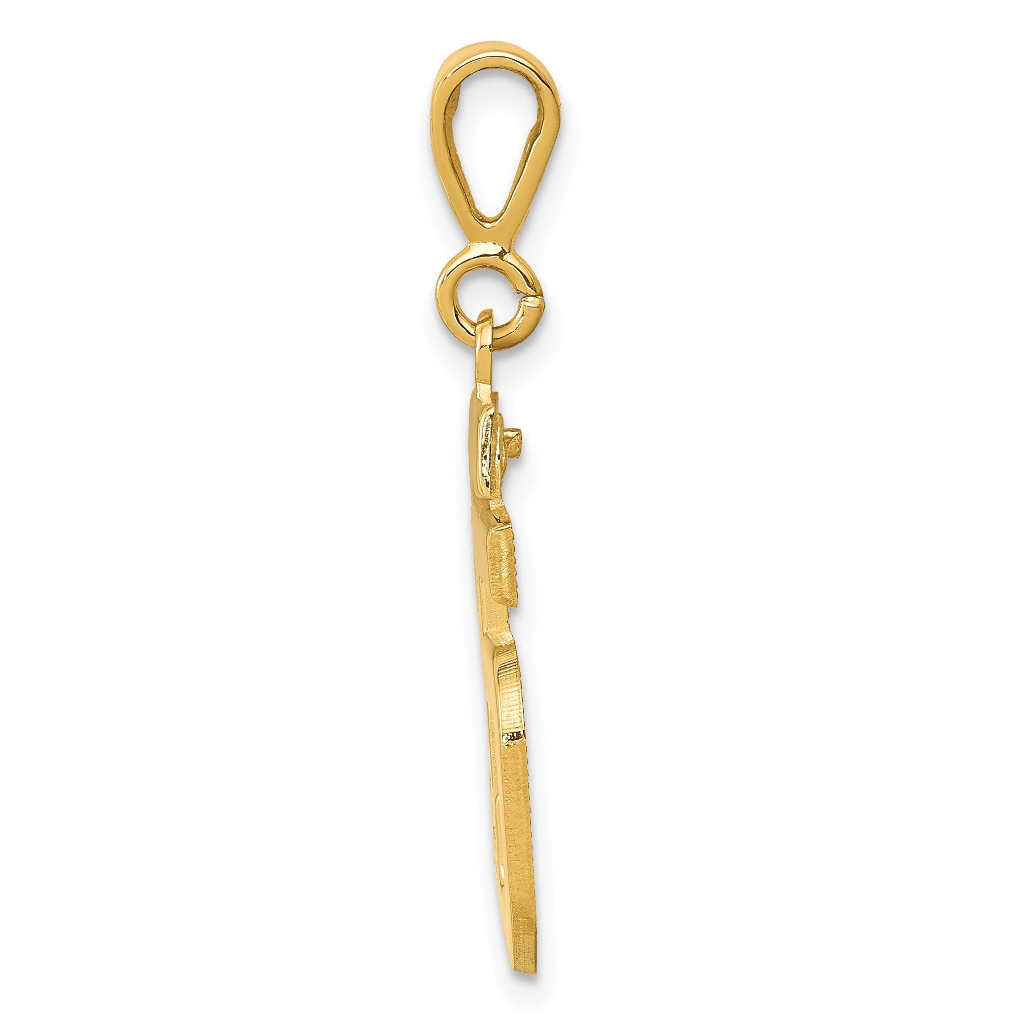 14K Gelbgold Charm „Zahl 55“, mittelgroß, poliert