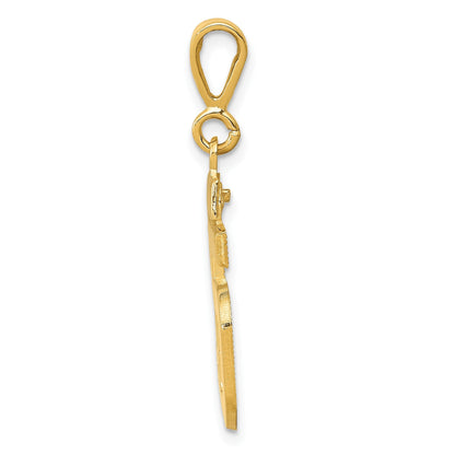 14K Gelbgold Charm „Zahl 55“, mittelgroß, poliert