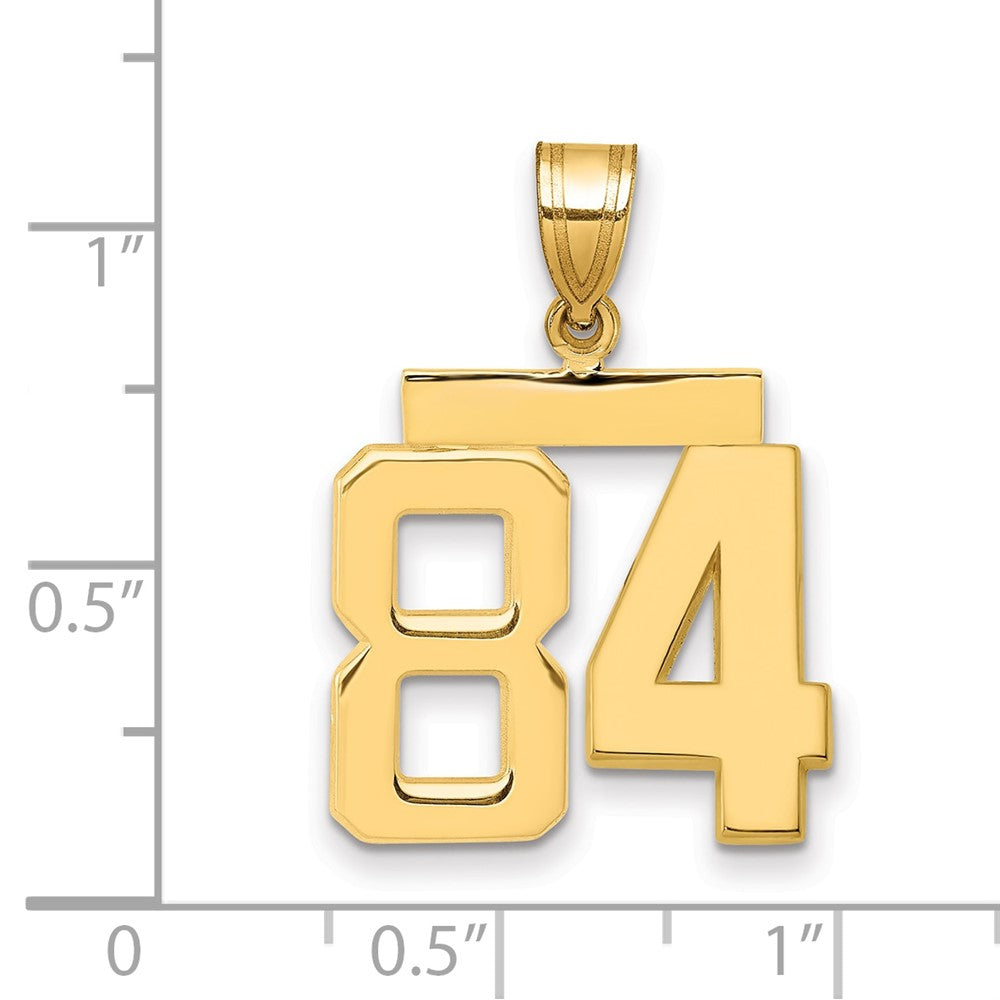 14K Gelbgold Charm „Zahl 84“, mittelgroß, poliert