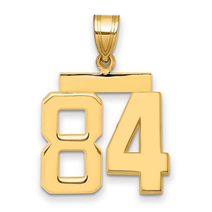 14K Gelbgold Charm „Zahl 84“, mittelgroß, poliert