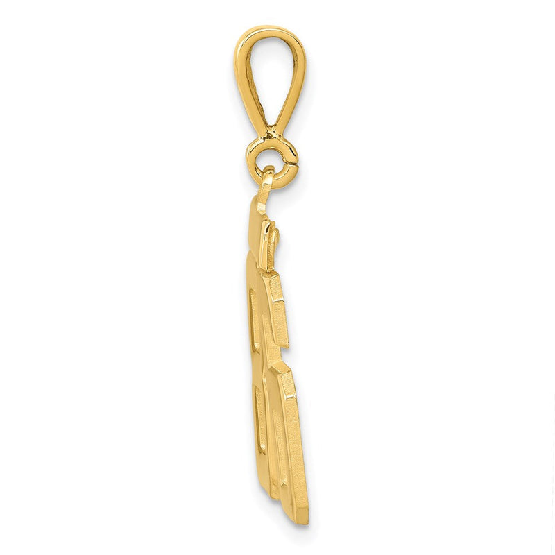 14K Gelbgold Charm Zahl 86, mittelgroß, poliert