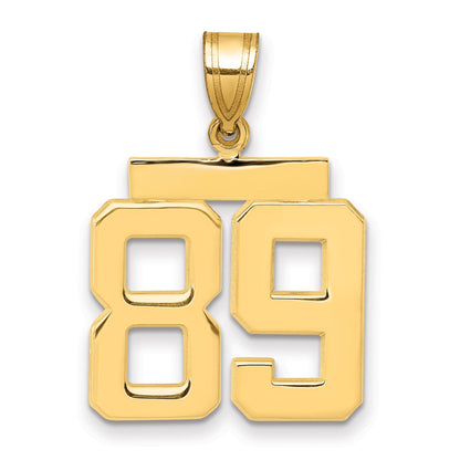 14K Gelbgold Charm "Zahl 89", mittelgroß, poliert