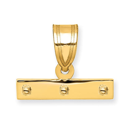 14K Gelbgold 14ky Casted Mittel Poliert Oberteil Charm