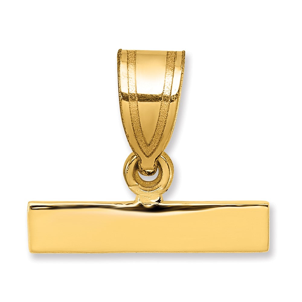 14K Gelbgold 14ky Casted Mittel Poliert Oberteil Charm
